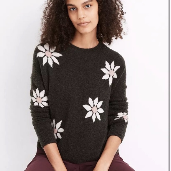 Madewell Sweaters - Madewell Floral Intarsia Pullover Sweater